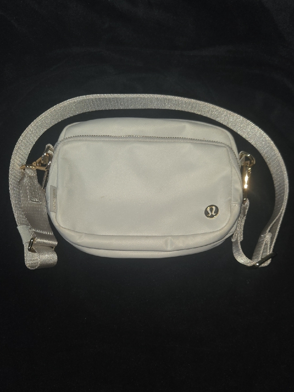 lululemon athletica Light Gray Crossbody with Shimmery Strap